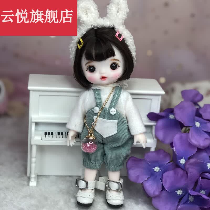 迪士尼娃娃巴宝改妆换装娃娃8分关节3d真眼女孩玩具洋娃娃人形公仔