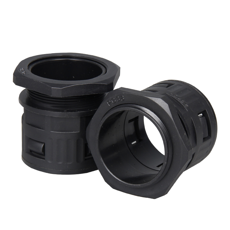 bowery波纹管接头直插式尼龙塑料管快速接头波浪穿线保护管软管接头