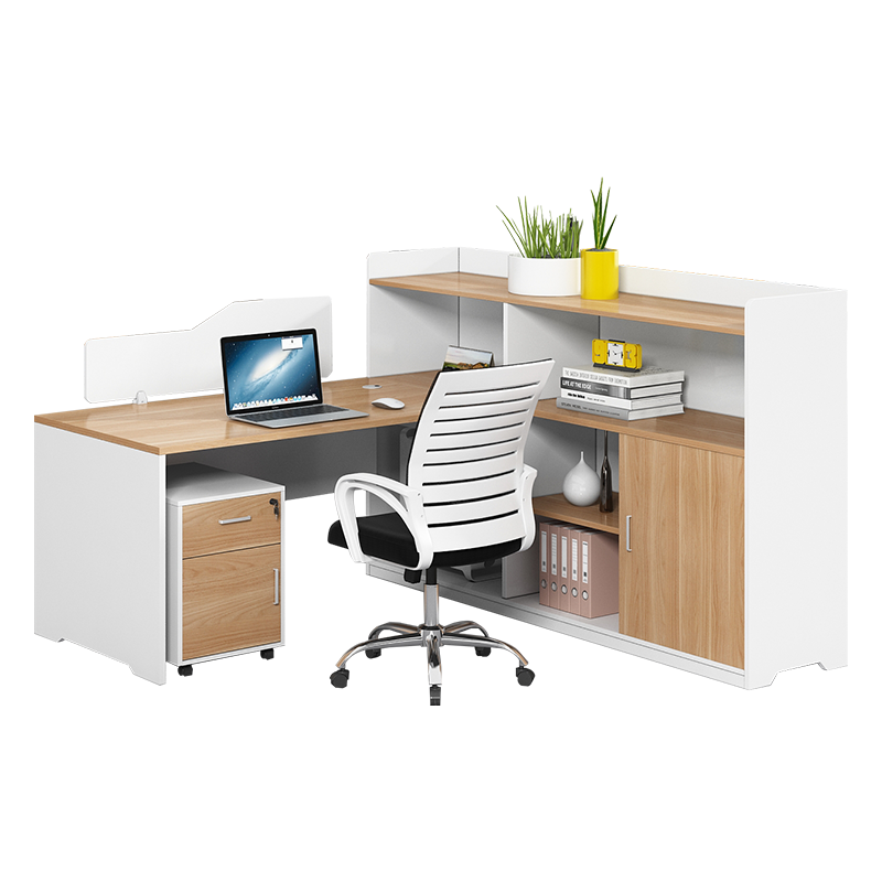 诩弈职员办公桌电脑桌工位屏风隔断办公桌椅组合简约现代办公室卡座 干字型四人位(含柜不含椅)