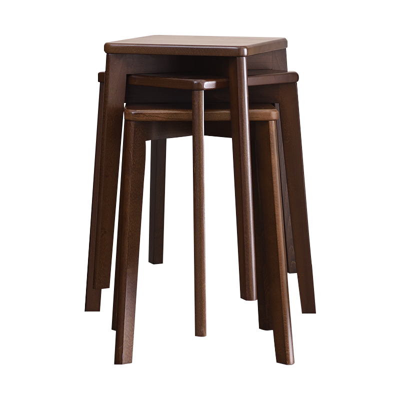 艺柳园 凳子实木凳子家用餐凳实木圆凳方凳小凳子高凳时尚创意木凳小板凳 【方凳】胡桃色-橡胶木