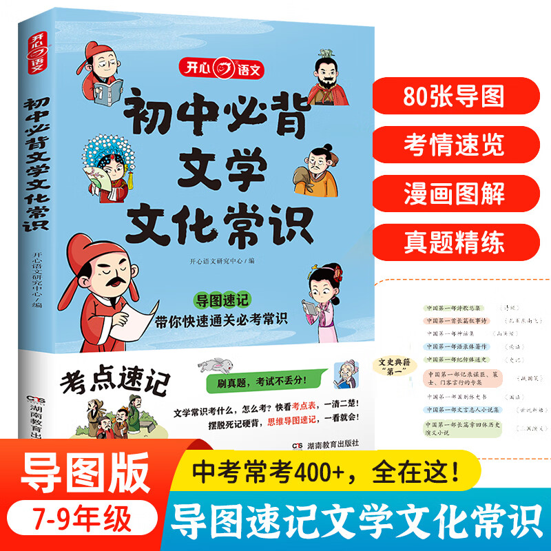 初中必背文学文化常识 思维导图速记漫画图解趣味中考语文基础知识大全中国古代现代文学常识积累文言文古诗词真题训练考点一本通 初中文学常识属于什么档次？