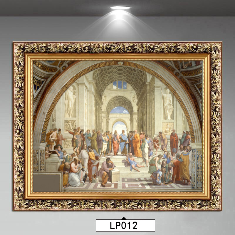 林格印象世界名画拉斐尔装饰画雅典学院文艺复兴油画欧式古典宫廷人物