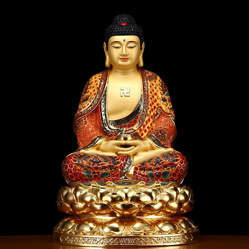 48公分纯手工贴金彩绘