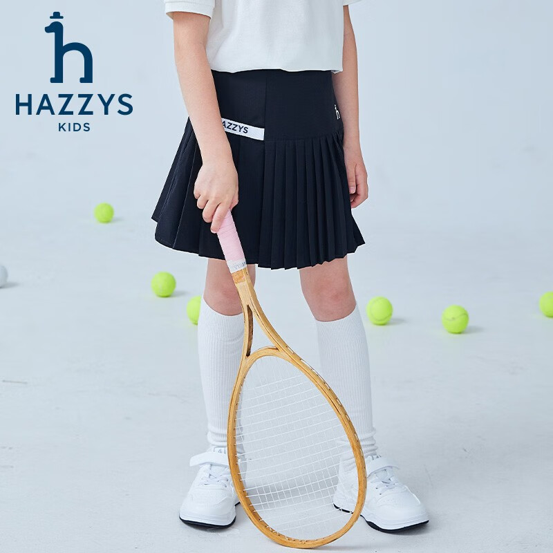 哈吉斯(HAZZYS)童装女童儿童短裤春新款速干凉爽透气弹力青春活力裙裤 本白 165