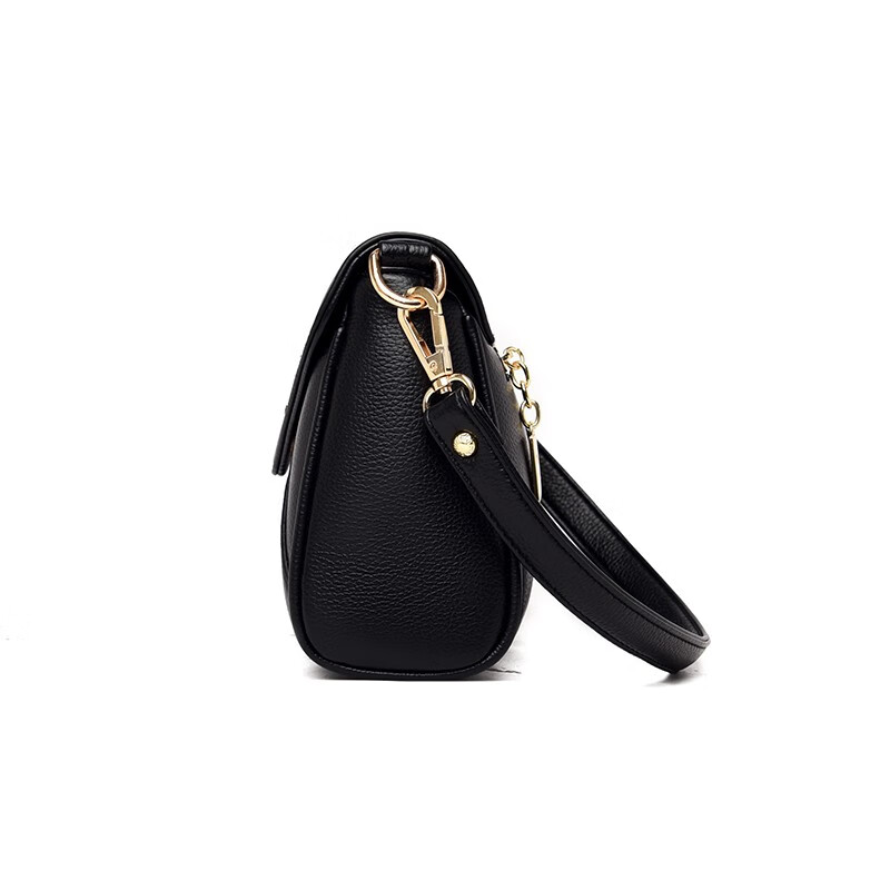 玫瑰袋鼠轻奢品牌软皮包包2026七夕礼物中年妈妈女士单肩斜挎包时尚百搭新 黑色