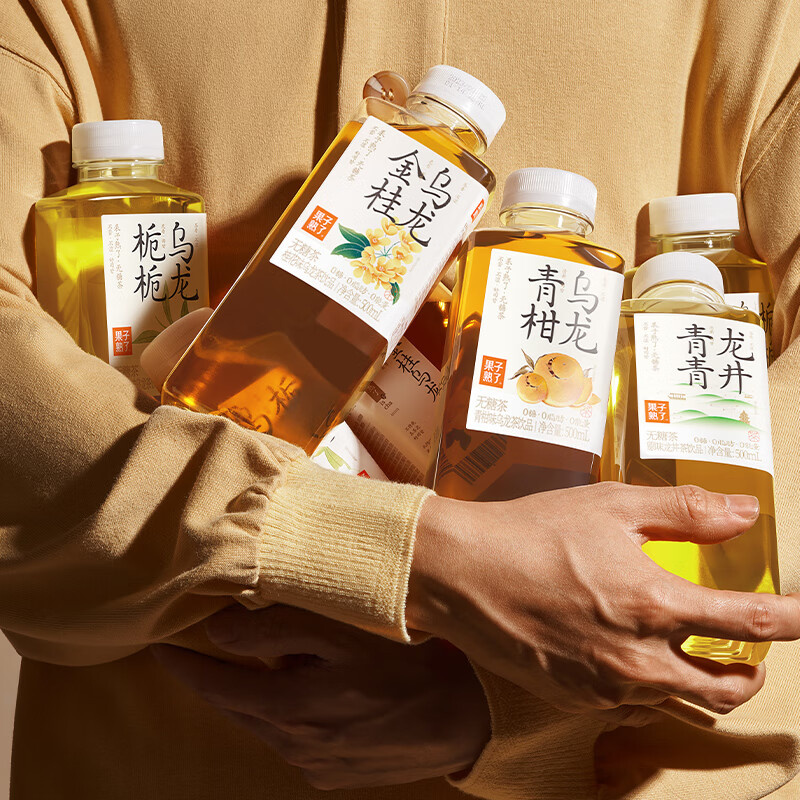果子熟了无糖茶金桂乌龙500ml0糖0脂肪0能量 兰花龙井 500ml*15瓶
