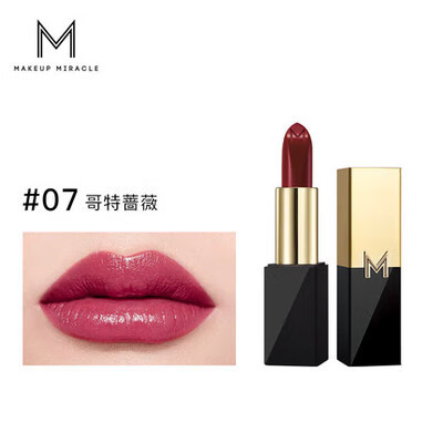 丝悦持色柔缎光哑光唇膏口红保湿玫瑰豆沙 滋润显色轻盈 07哥特蔷薇