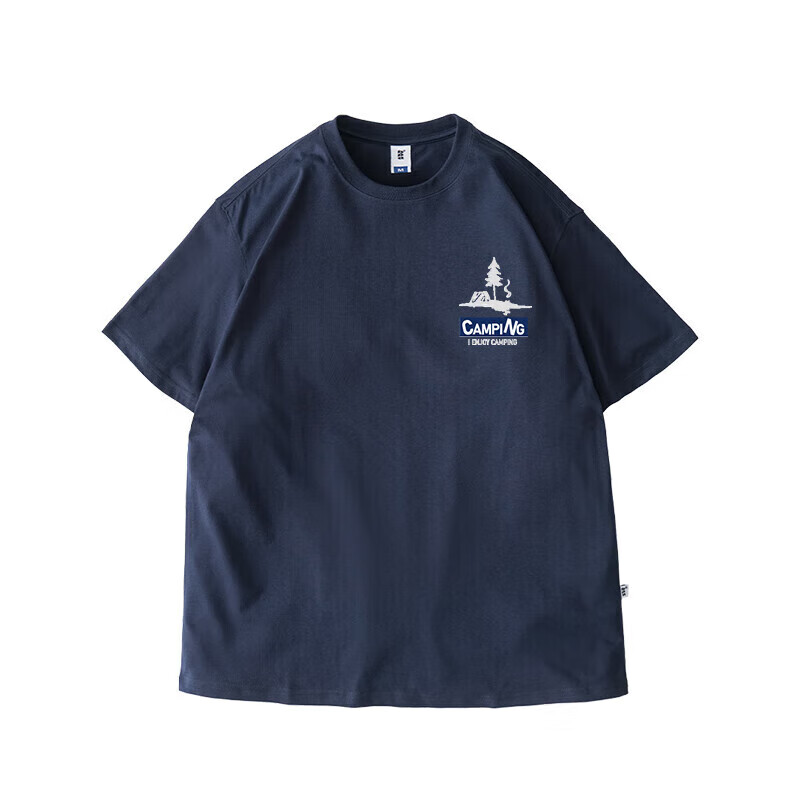 ben.panda熊猫本短袖男露营简笔画240g 藏青色 s