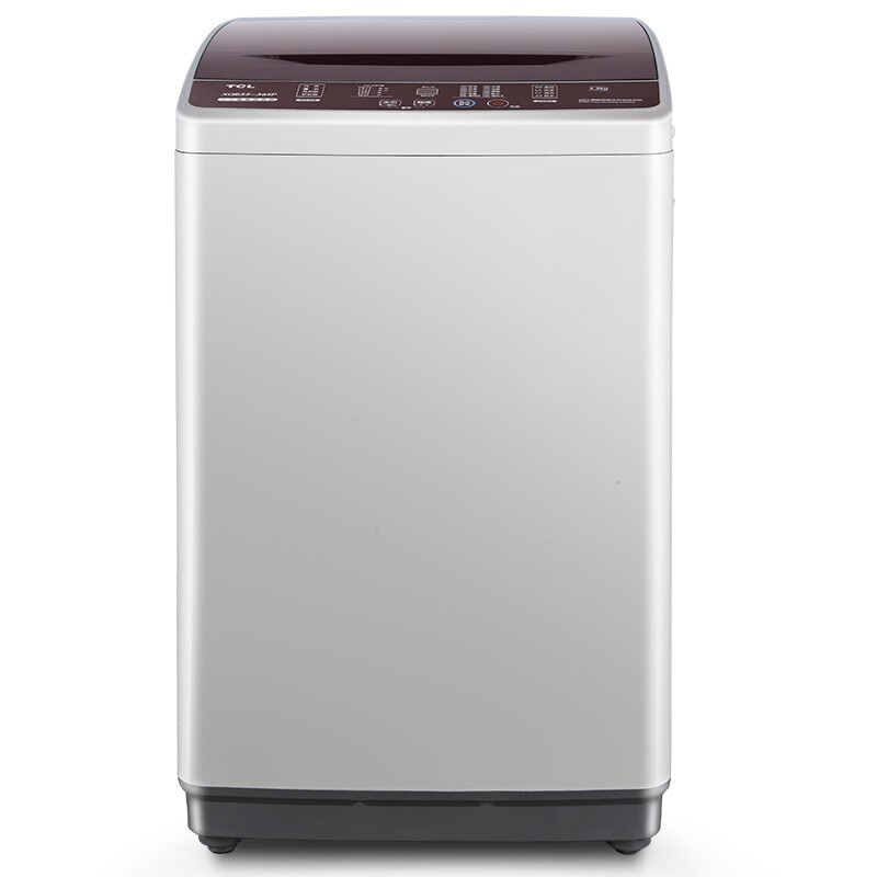 TCL 5.5公斤 全自动波轮洗衣机 10程序10水位一键脱水 模糊控制泡雾发生器 浅灰色