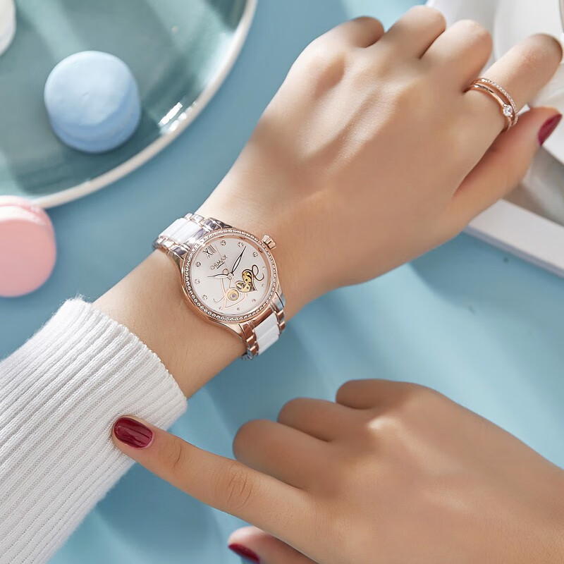 格玛仕(gemax)女表全自动机械表时尚名牌十大品牌女士手表女式简约