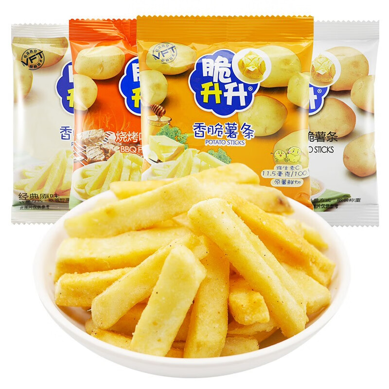 脆升升薯条脆生生香脆蜂蜜黄油味休闲膨化零食品小吃散装 混合口味20g*10包