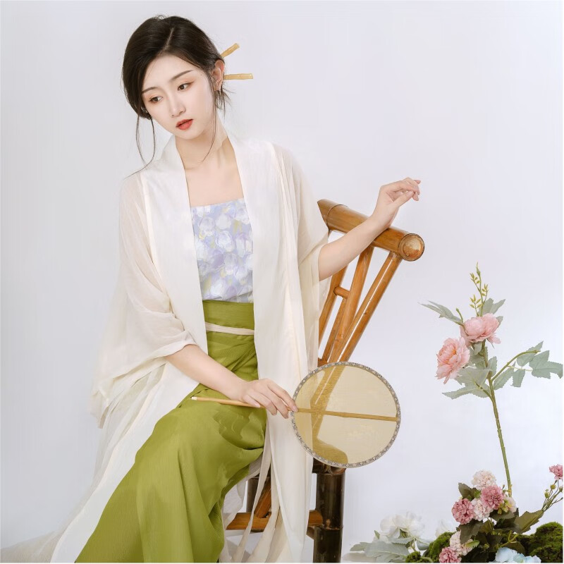 杜宾爵云出岫原创汉服宋制飞机袖仿长干寺长衫女装春夏秋冬非古装袖仿