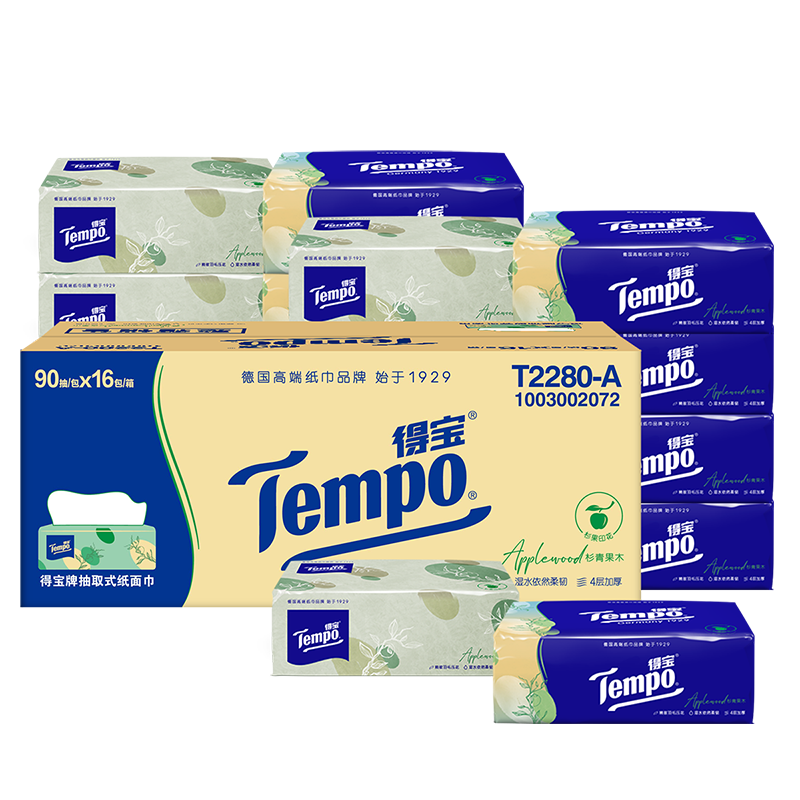 �ñ���TEMPO��һ��ͬ�� ��ֽ ��M�� ɼ���ľζ4��90��*16�� ʪˮ������ ֽ��