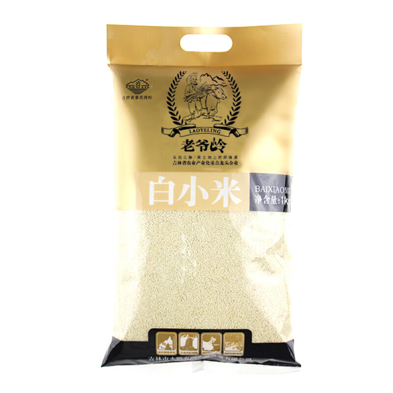 元族东北杂粮老爷岭白小米精品白小米1公斤