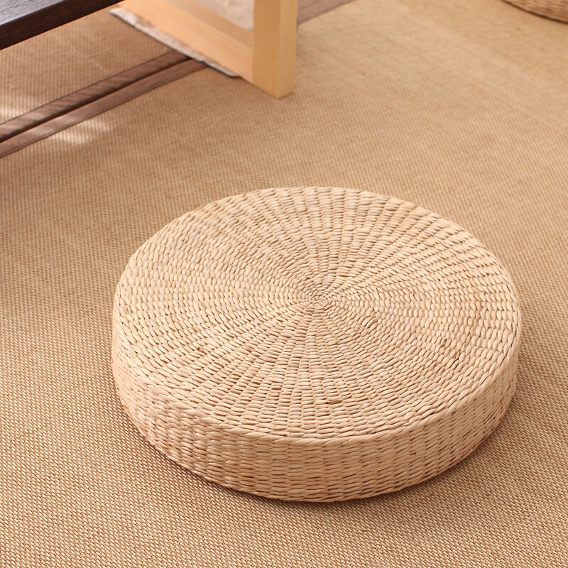 田园风蒲草手工编织蒲团坐垫榻榻米垫子坐垫日式圆形加厚家用飘窗