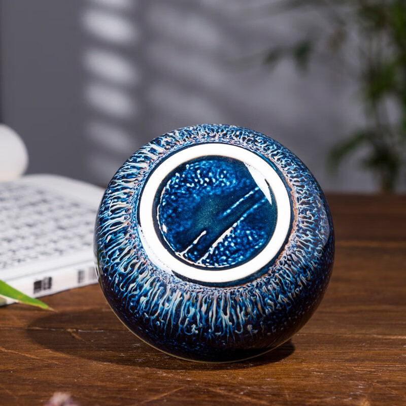 鋆钰 建盏茶杯陶瓷杯办公家用功夫茶杯茶盏 窑变天目茶具建盏品茗杯功夫小茶杯子主人杯单杯 D款普洱杯 天目釉