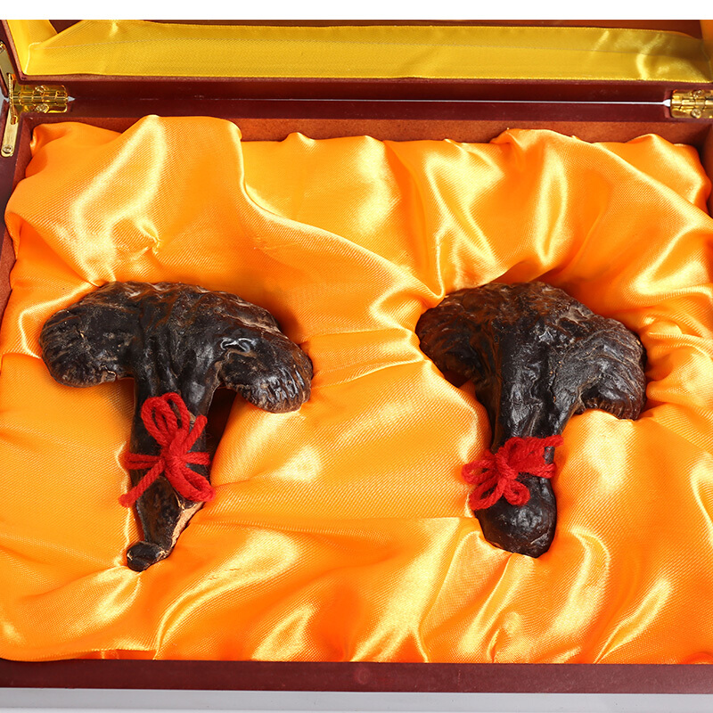 虎钢馋灵芝石灵芝经典雕刻木质礼盒装35g