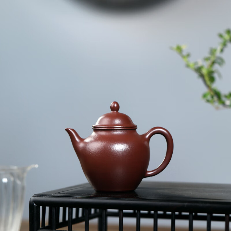 原矿紫砂壶高工纯全手工茶壶手把壶紫朱泥小品名家秋水130cc 秋水壶