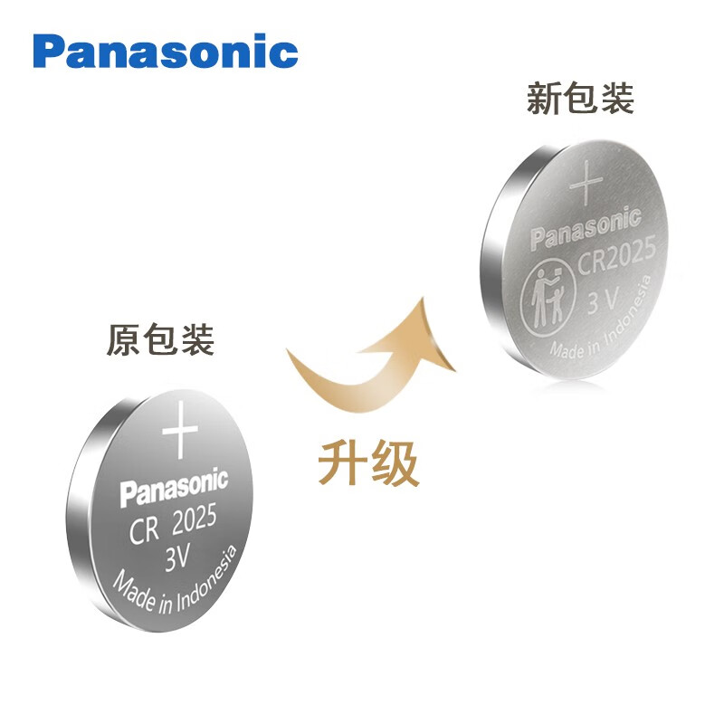 松下(Panasonic)CR2025适用于日产尼桑轩逸骐达蓝鸟阳光老款天籁奇骏逍客汽车钥匙遥控电池 CR-2025【2粒】