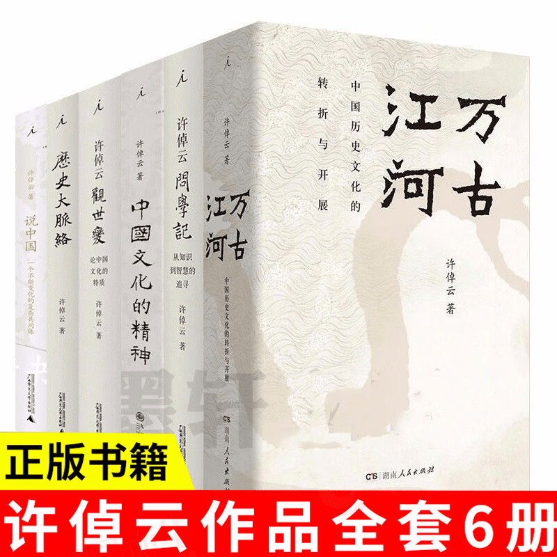 【可选单本 套装】许倬云作品（套装共6册）：历史大脉络+万古江河+观世变+问学记+中国文化的精神+说中国  北京贝贝特