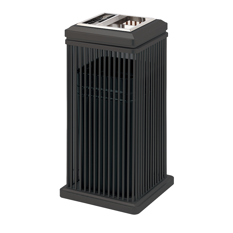 會汕不銹鋼垃圾桶188A黑色酒店大堂煙灰桶電梯門口商場垃圾箱公共區(qū)域賓館走廊室外不銹鋼立式果皮箱
