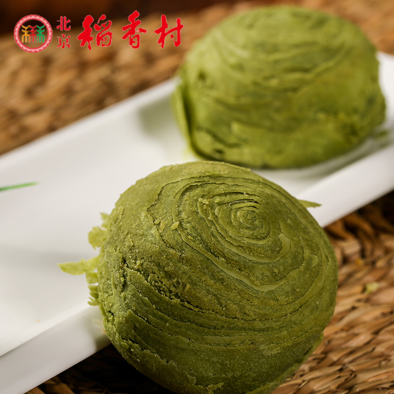 北京稻香村传统糕点抹茶酥4块零食早餐蛋糕茶点 4块装*2