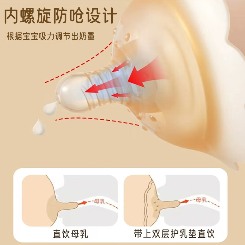 ZFSG乳盾新生儿哺乳期防咬混淆奶盾超薄乳头保护罩双层乳贴喂奶矫正器 双层乳盾2只装【带收纳盒】