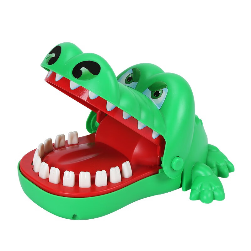 活石（LIVING STONES）鲨鱼玩具咬手指鳄鱼按牙齿发泄解压整人创意整蛊恶搞神器 咬手鳄鱼-无声