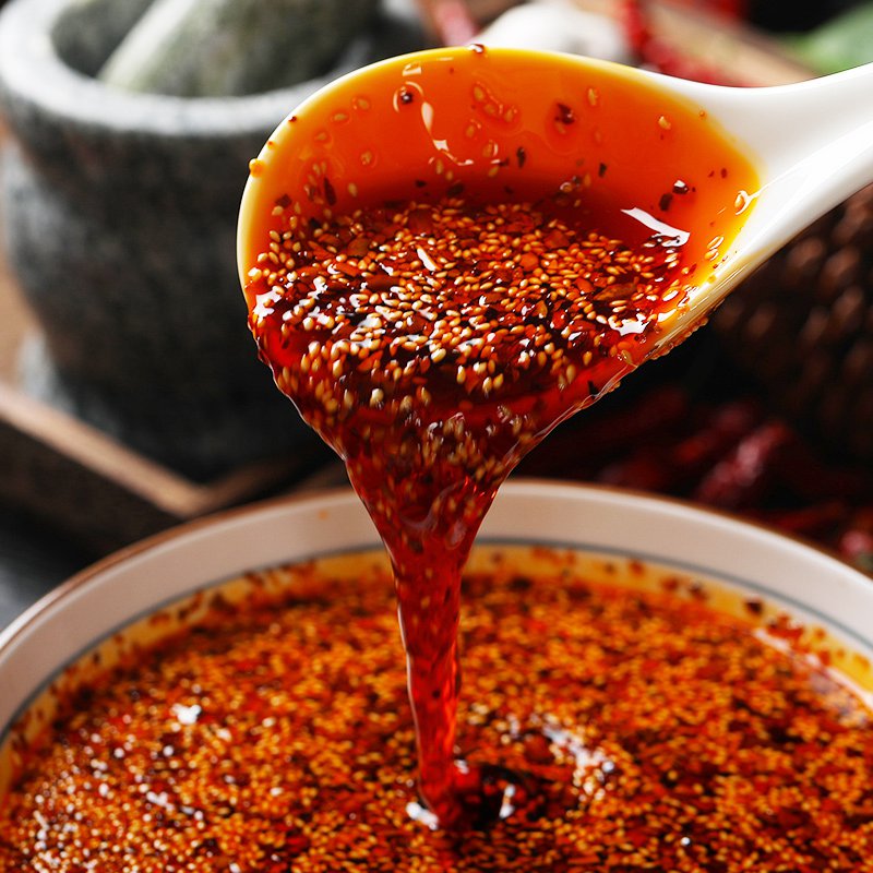 虎钢馋油泼辣子四川红油辣椒油特辣香辣家用辣椒酱重庆贵州凉拌菜调料