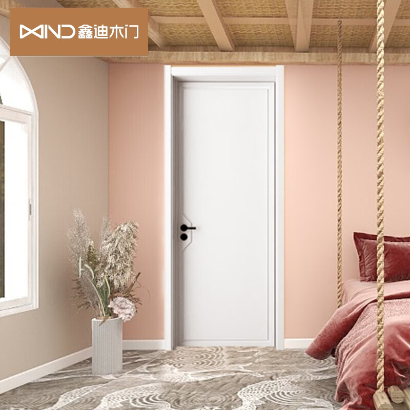 鑫迪木门 房门室内门实木复合门房间门定制卧室门md-1207a 纯白色