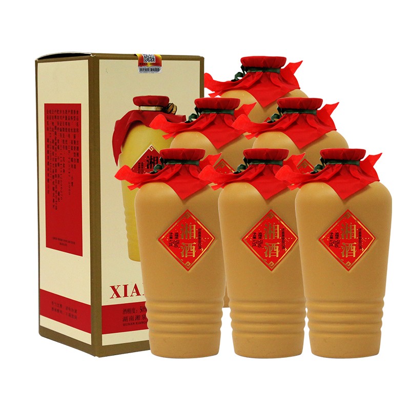 湘酒白酒50度浓酱兼香型整箱装(475ml*6) 纯粮酿造 湖南湘泉酒业475ml