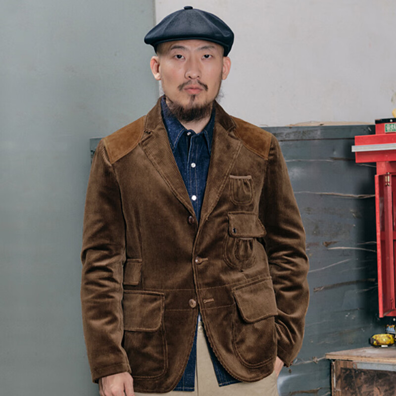 玩累了的孩子·秋日出游 英国brisbane moss灯芯绒 1930s户外复古绅士