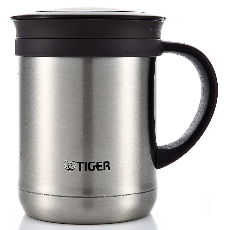 虎牌（TIGER） 304不锈钢真空保温杯茶杯 咖啡杯带滤网CWM-A035 350ml 不锈钢色(XC)