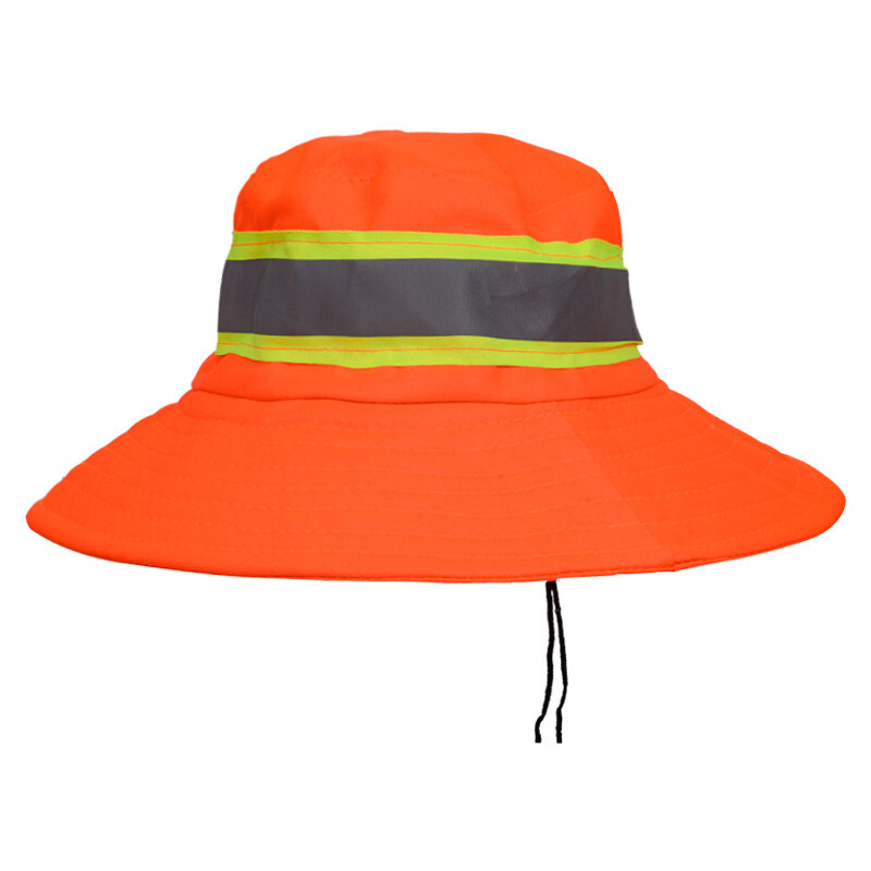 似晨缤纷 环卫工人帽夏季遮阳防晒帽物业保洁清洁工反光工作帽大帽檐