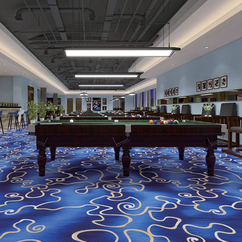 2022新款台球桌台球厅地毯高清时尚印花酒店会所电影院定制满铺地毯