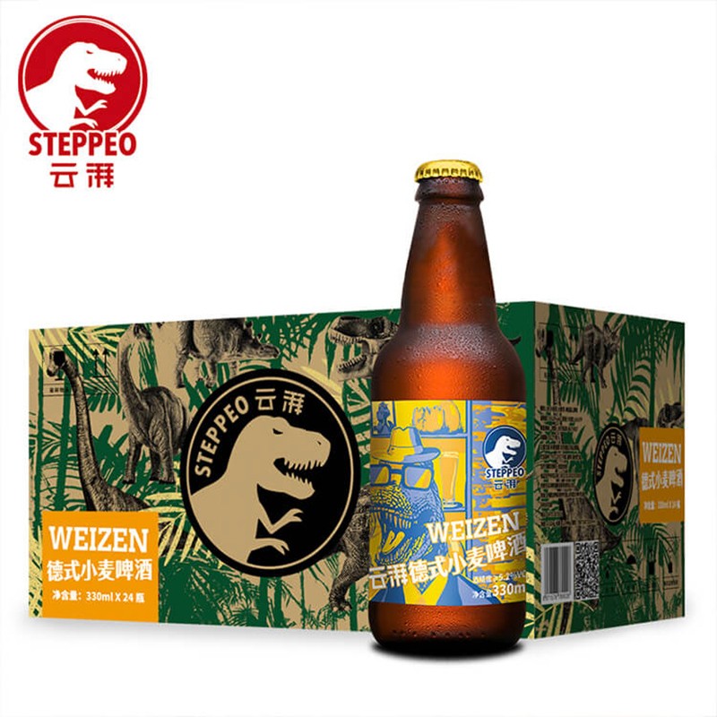 云湃（Steppeo）精酿啤酒德式小麦 啤酒整箱装330ml*24瓶装