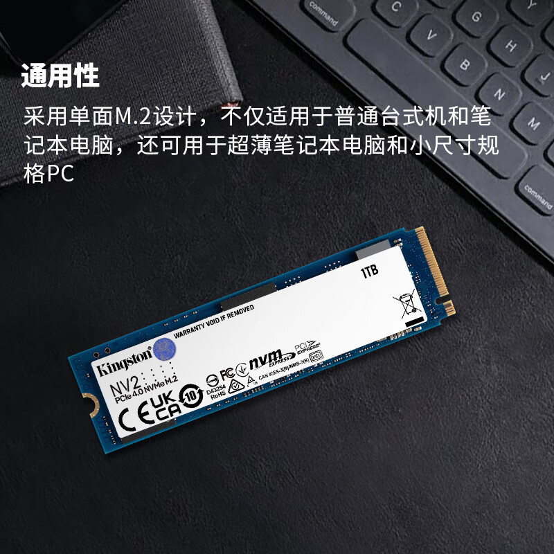 金士顿(Kingston) 1TB SSD固态硬盘 M.2(NVMe PCIe 4.0×4)兼容PCIe3.0 NV2 读速3500MB/s AI 电脑配件