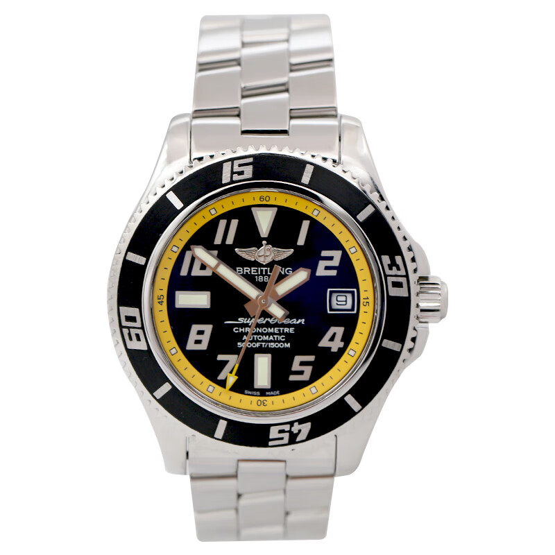 二手95新百年灵超级海洋系列42表径自动机械男表