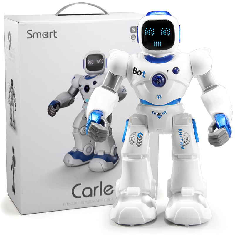 盈佳智能机器人玩具儿童男孩遥控蓝牙编程跳舞唱歌语音六一儿童节礼物 卡尔1088（40cm高）【充电款】