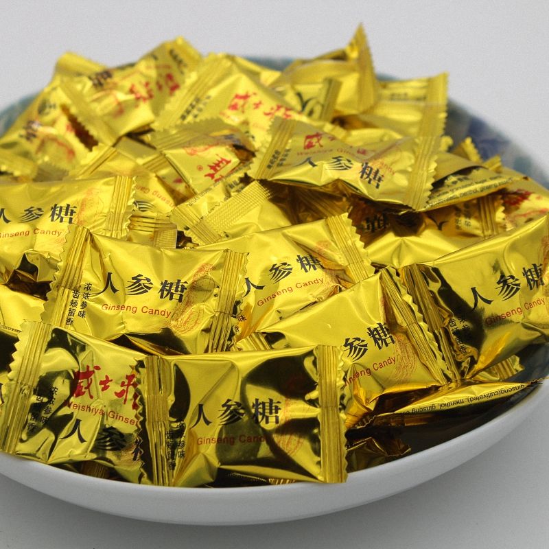 人参糖 网红花旗参糖人参糖人参糖果休闲办公零食人参味糖 250g人参糖