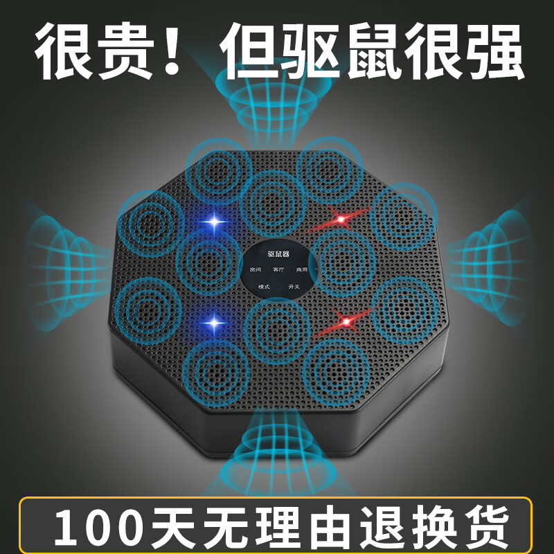 【12喇叭】【100%驱鼠黑科技】美鑫龙超声波大功率驱鼠器家用电子猫抓扑捉防驱赶老鼠灭鼠捕鼠神器 美鑫龙12个喇叭