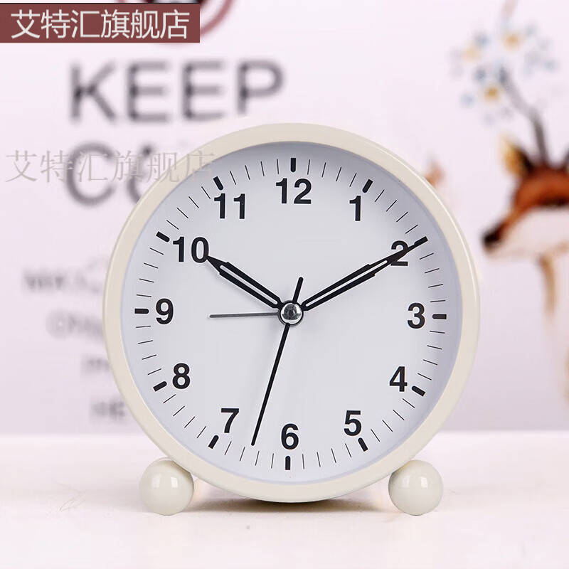儿童闹钟男孩北欧风格简约男孩卧室时钟 小学生宿舍用床头懒虫闹钟