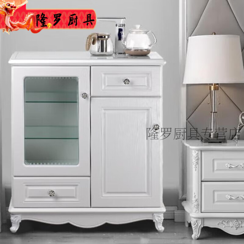 出写咖啡柜欧式实木茶吧机家用高档全自动上水饮水机柜立式智能茶水柜