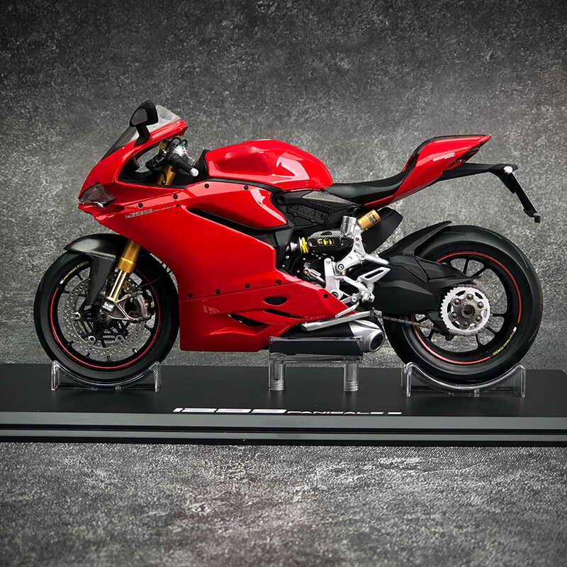 佩伦纳杜卡迪摩托车模型 1:12杜卡迪1299s红魔合金机车摩托车收藏摆件