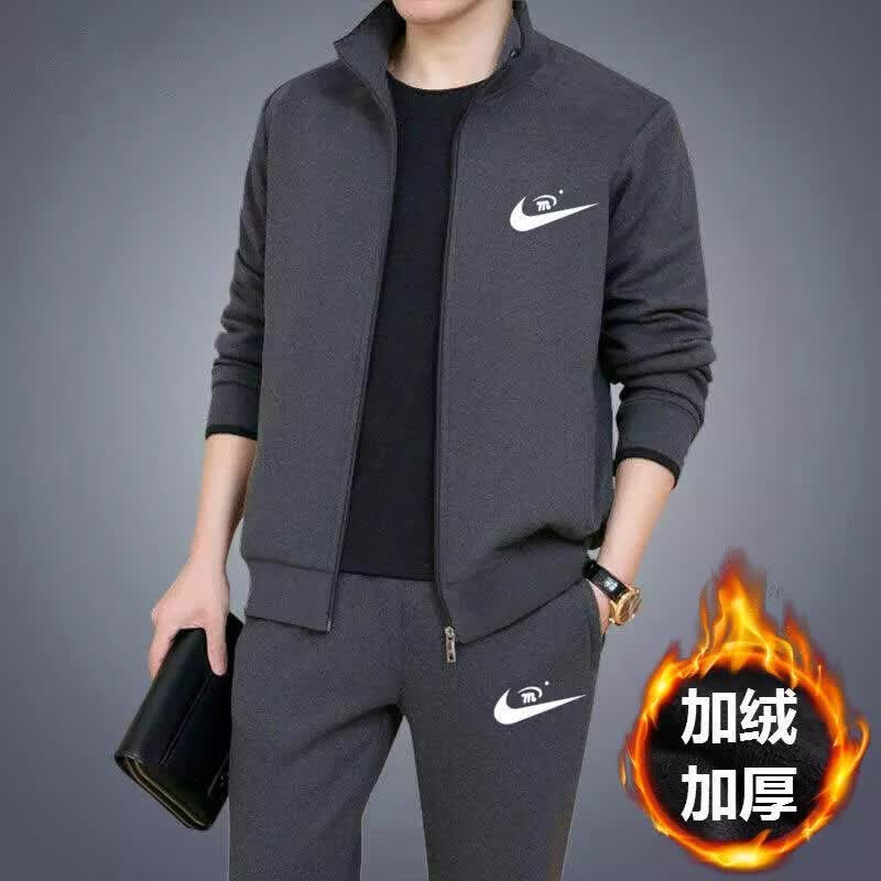 蓝骏启中老年人休闲运动男士套装秋冬款两三件套运动套装爸爸装跑步服 深灰色【三件套】 加绒加厚 2XL 【120-140】斤怎么样,好用不?