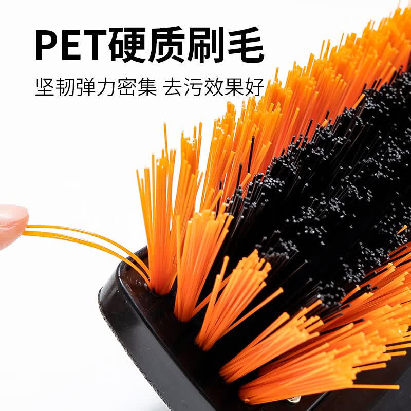奕清良品洗地刷子大号户外长柄硬毛地板刷卫生间清洁刷大理石瓷砖刷墙神器 22CM带刮条硬毛地刷【1.2米伸缩杆】
