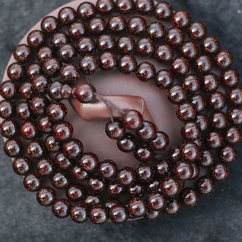 紫辰檀 《收藏级》爆星正宗印度小叶紫檀手串108颗高密老料文玩佛珠项链 收藏级小叶紫檀108颗1.0cm男款