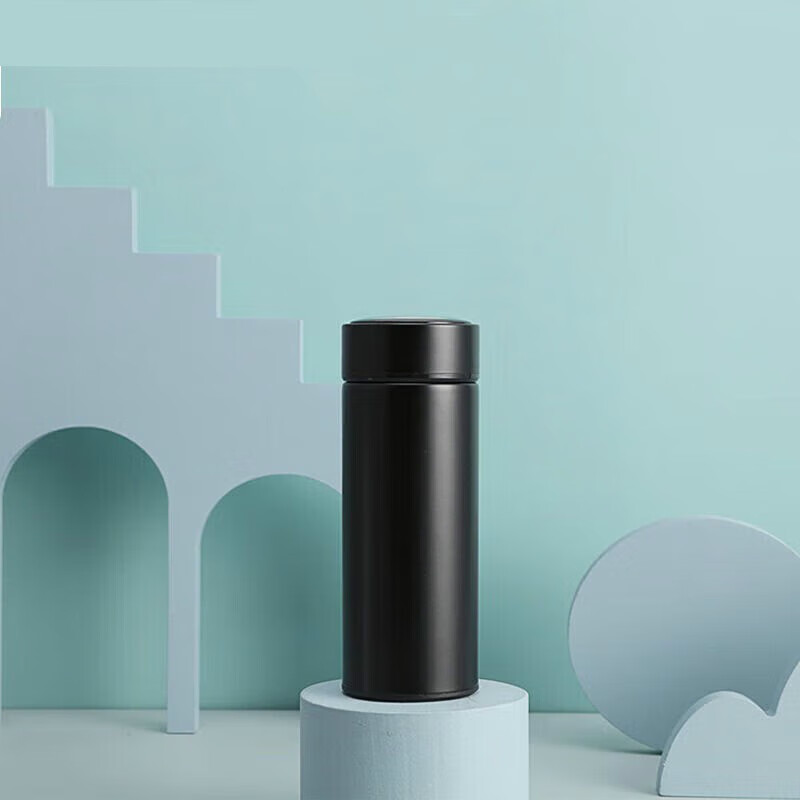 304不锈钢保温杯泡茶便携商务水杯男女高颜值简约水杯保温杯 乳白色250ml 曜石黑-双层不锈钢