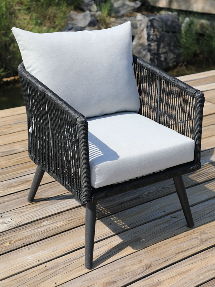 琴冉沙发藤编庭院花园家具藤椅防晒防水防雨阳台休闲室外茶几组合