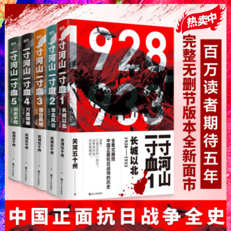 一寸河山一寸血 全套5册 正面战场全历史 正面战争 抗日战争 关河五十州